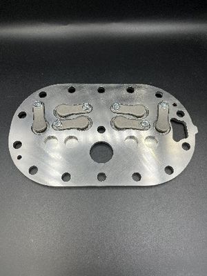 Πλάκα βαλβίδας συμπίεσης από ανοξείδωτο χάλυβα με περιοριστή πίεσης και ρυθμιστή για βιομηχανικές εφαρμογές